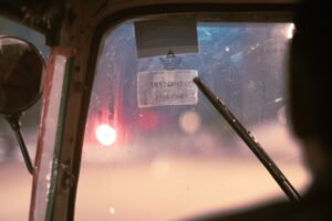 Photo winter windshield boredom